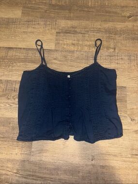 American Eagle Outfitters Navy Button-Front Camisole